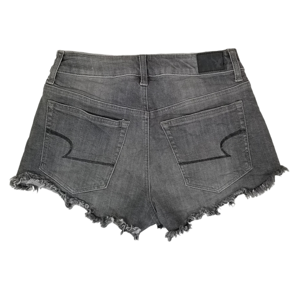 American Eagle Hi Rise Festival Shorts in Washed Black Studded Detail Size 2 - Picture 3 of 8